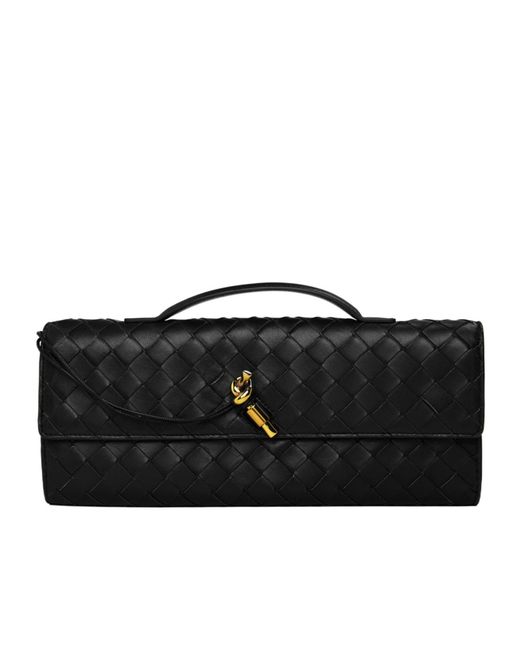 Bottega Veneta Black Woven Clutch
