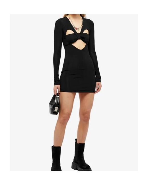 Ambush Black Cut-Out Detailed Mini Dress