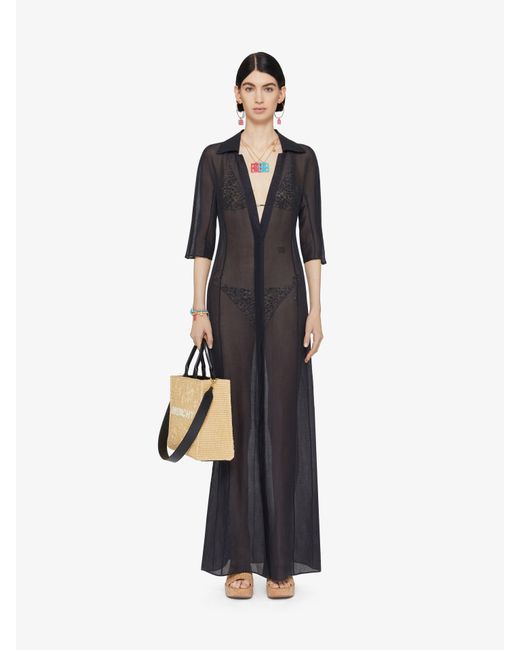 Givenchy Black 4G Detailed V-Neck Dress