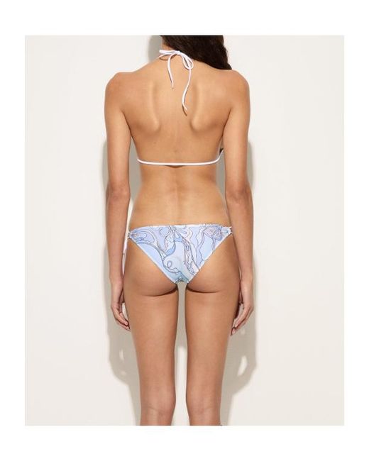 Emilio Pucci Blue Pucci Printed Tie-Side Bikini Briefs