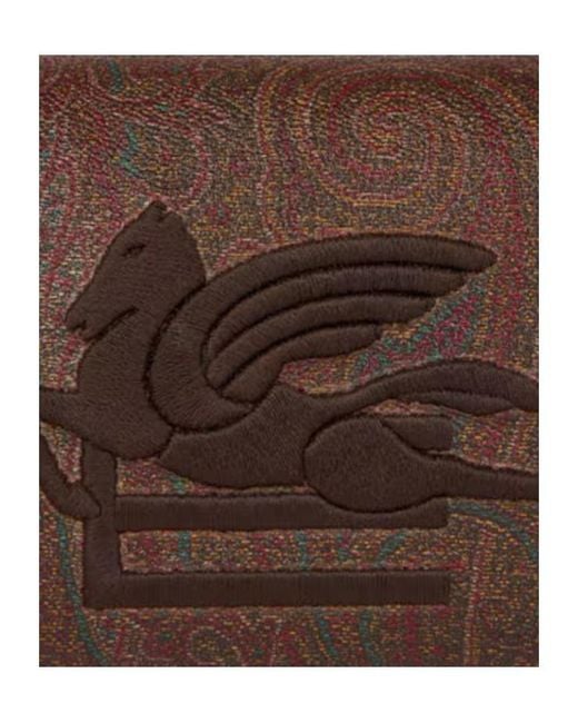 Etro Brown Small Arnica Pouch Bag for men