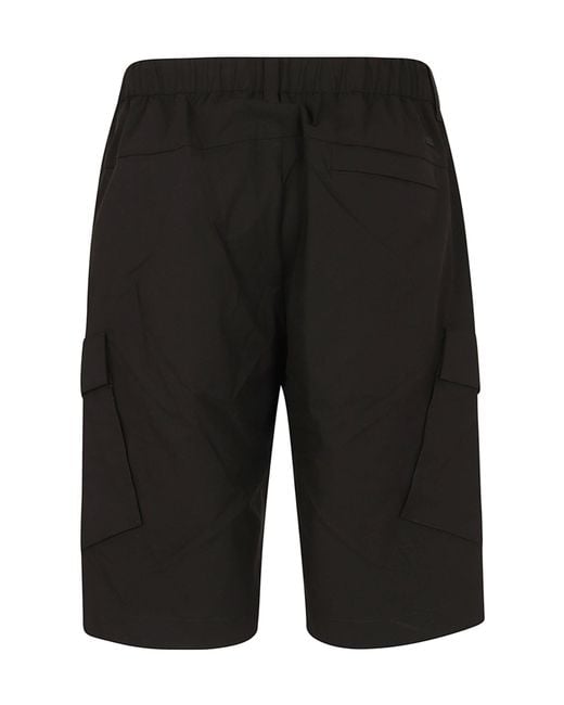 Herno Black Elasticated Waistband Cargo Shorts for men