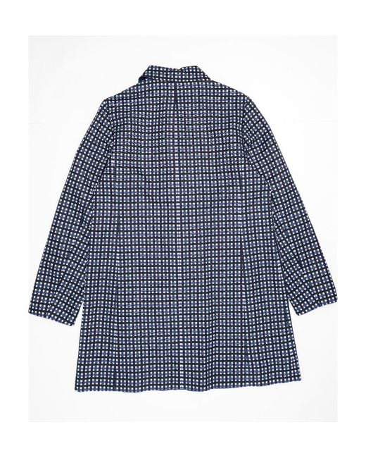Weekend by Maxmara Blue Checkered Detail Coat