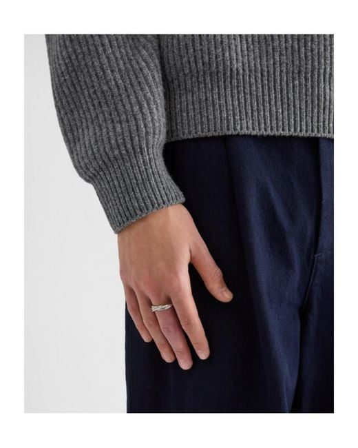 Jil Sander White Ring for men