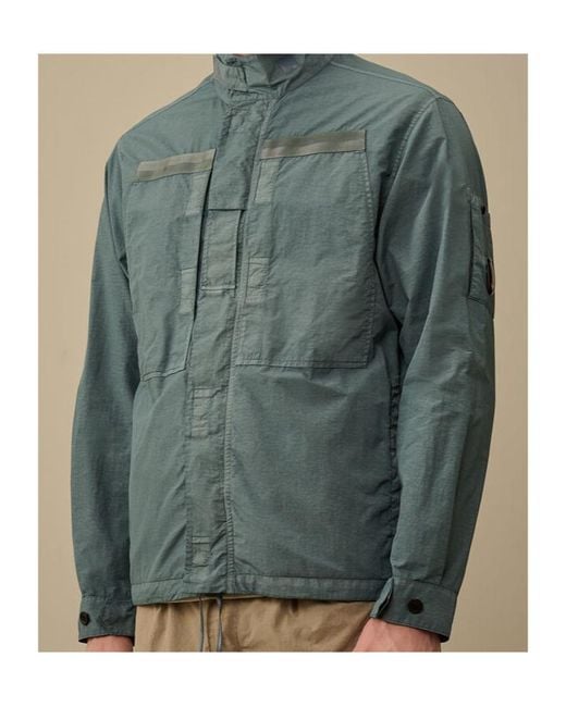 C P Company Green Lens-Detail Jacket for men