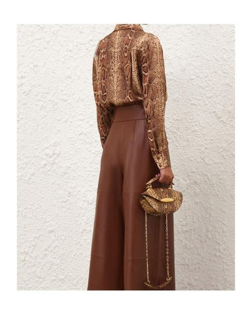 Zimmermann Brown Hypnotic Printed Shirt