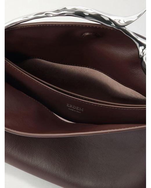 Erdem Brown Tulip Handle Tote Bag