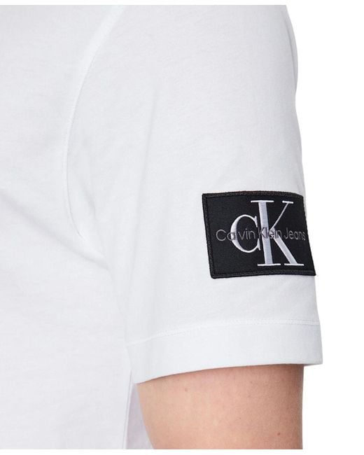 Calvin Klein White Crew Neck Short-Sleeved T-Shirt for men