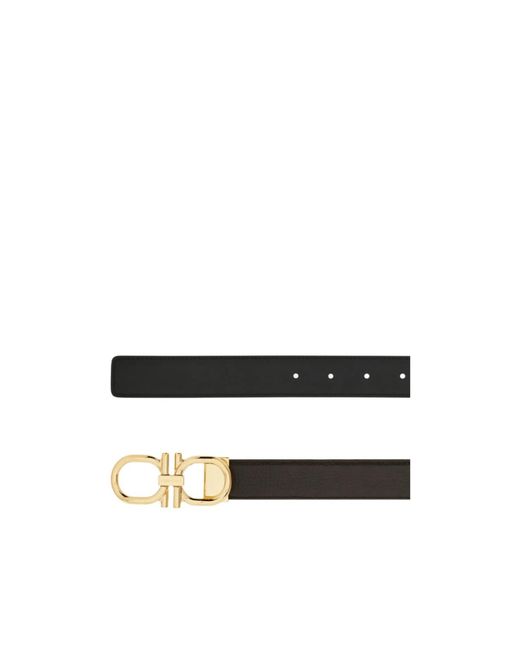 Ferragamo White Double-Sided Adjustable Gancini Belt for men