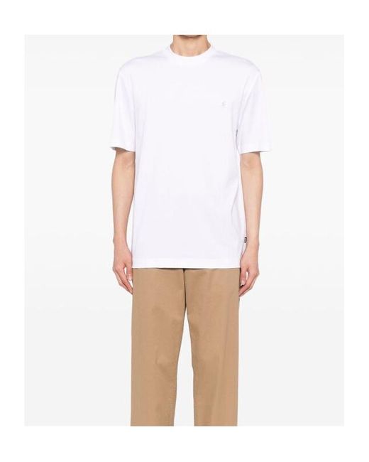 Boss White Boss Double Monogram Patch Crewneck T-Shirt for men