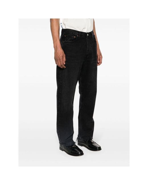 Agolde Black 90's Mid-Waisted Straight-Leg Jeans for men