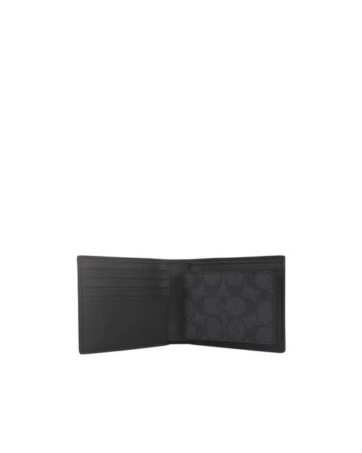 COACH Black Logo Wallet for men