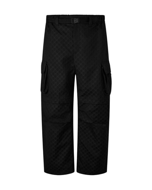 Gucci Black Logo Cargo Pants for men