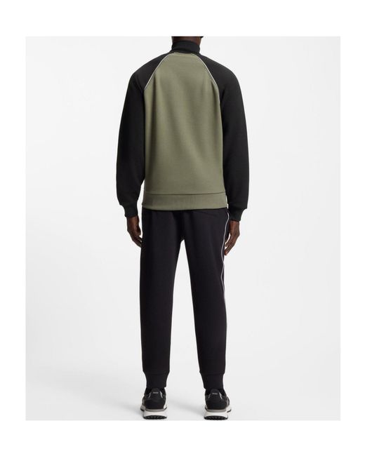 Boss Green Sleeve Bomber Sweat Jacket for men