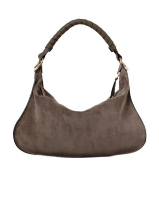 Chloé Brown Chloé Small Marcie Shoulder Bag