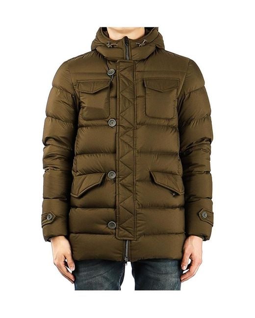 Herno Green Buttoned Down Jacket for men