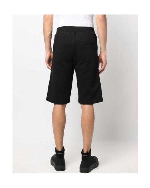 Giuseppe Zanotti Black Logo Embroidered Drawstring Track Shorts for men
