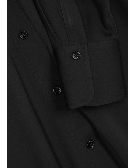 Vince Black Stretch-Silk Shirt