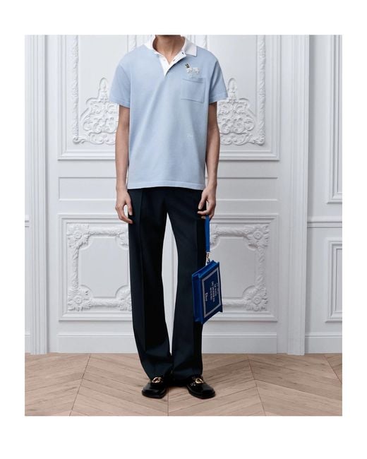Dior Blue A5 Triangle Pouch for men