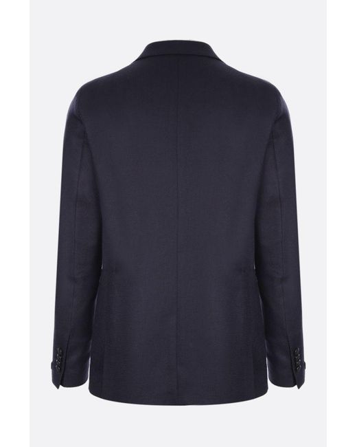 Tagliatore Blue Textured Two-Button Blazer for men