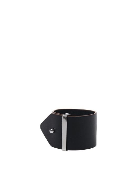 Max Mara White Tavola Stud-Detail Leather Bracelet