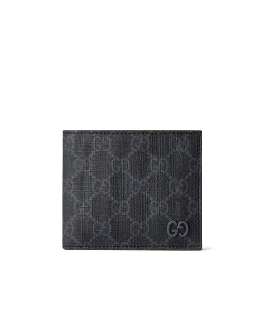 Gucci Black Monogrammed Bifold Wallet for men
