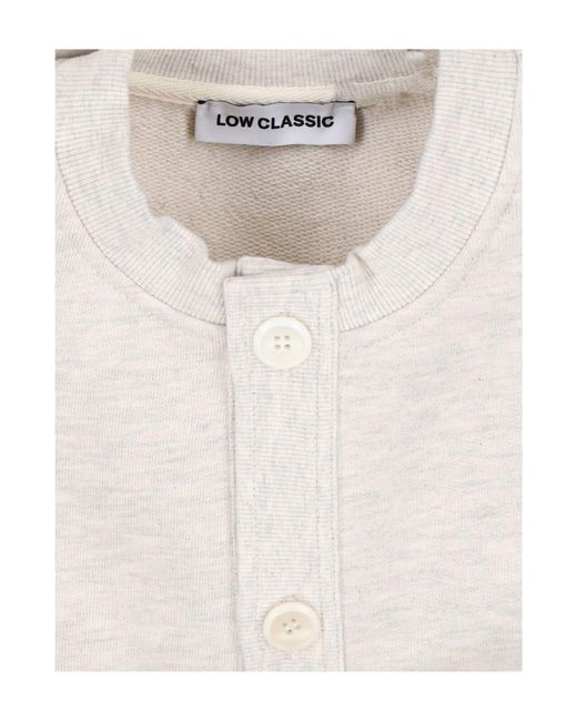 Low Classic White Button-Up Sweater