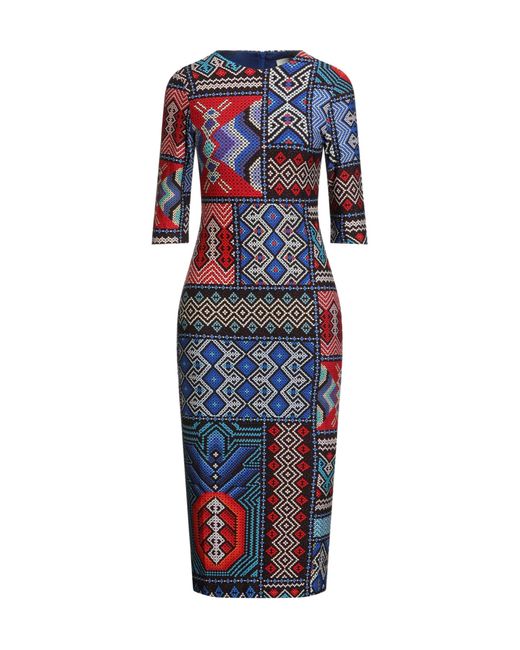 Farm Rio Blue Round Neck Dress