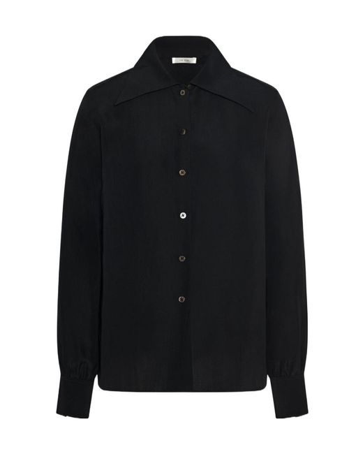 The Row Black Button-Down Shirt