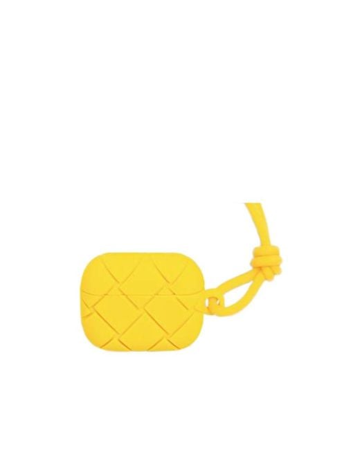 Bottega Veneta Yellow Intrecciato Airpods Pro Case for men