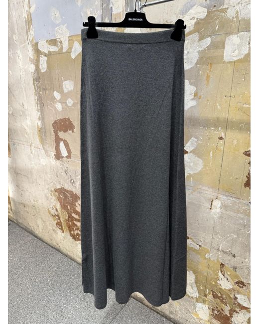 Balenciaga Gray Knit Maxi Skirt
