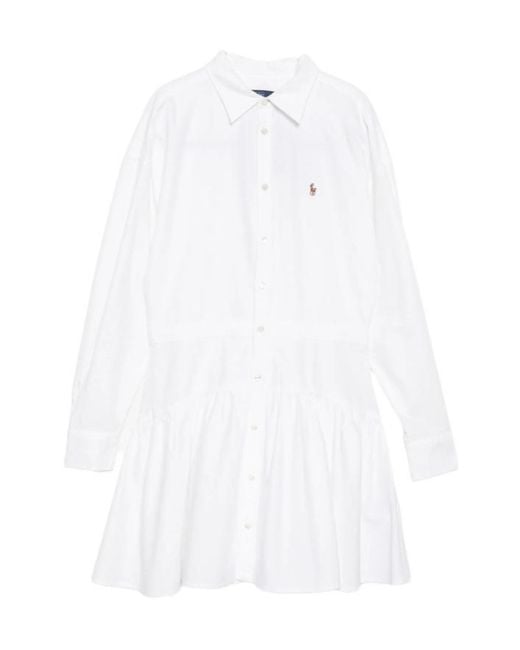 Ralph Lauren White Polo Buttoned Shirt Dress