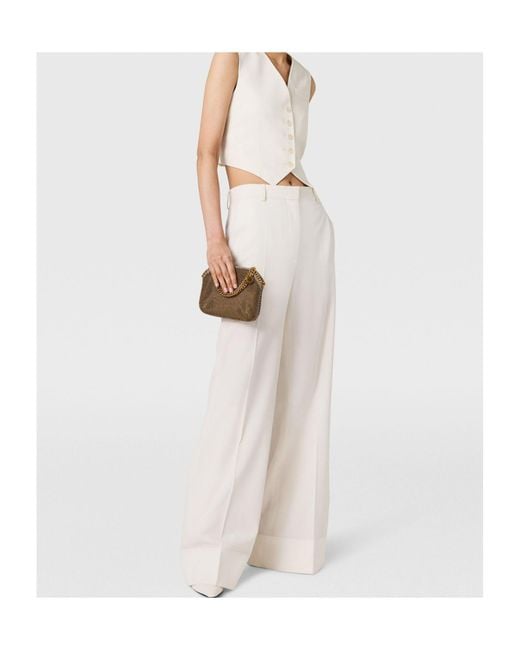 Stella McCartney White Casual Pants With Belt Loops