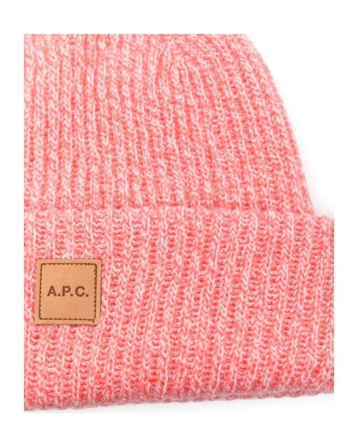 A.P.C. Pink Michele Beanie for men