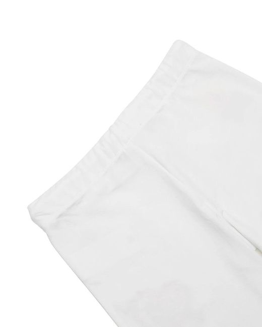 Moschino White Logo Embroidered Sweatpants