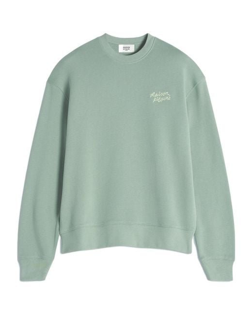 Maison Kitsuné Green Maison Kitsuné Handwriting Comfort Sweatshirt for men