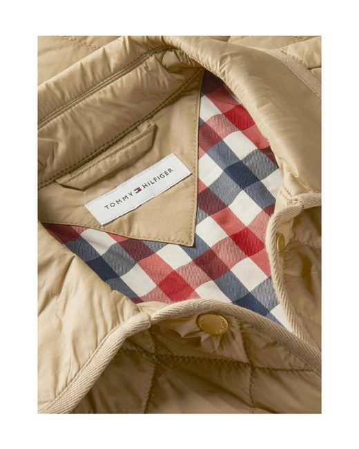 Tommy Hilfiger Natural Quilted Logo-Embroidered Jacket