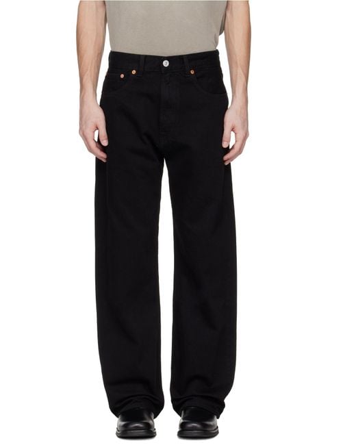 Our Legacy Black Third Cut Straight-Leg Jeans for men