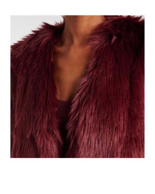 Galvan Red Manouchi Faux Fur Jacket