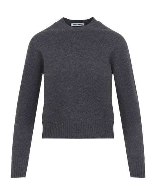 Jil Sander Blue Crewneck Knitted Sweater