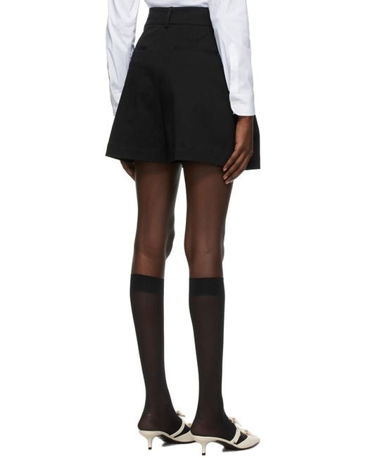 RED Valentino Black High Waist Mini Shorts