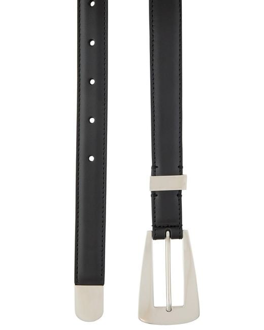 Khaite White Lucca Leather Belt