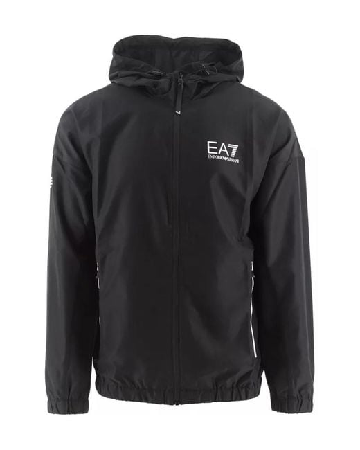 EA7 Black Ventus7 Suit With Zipped Hoodie And Joggers Multisport for men