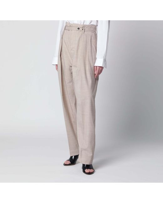 Bottega Veneta Gray Casual Pants With Belt Loops