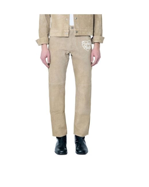 Human Made Natural Suede Trousers for men