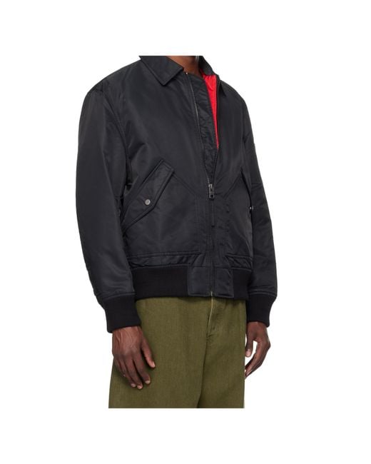 Boss Blue Zip-Fastening Bomber Jacket for men