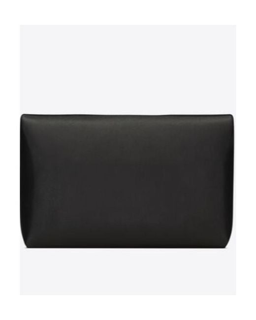 Saint Laurent Black Cassandre Small Envelope Pouch