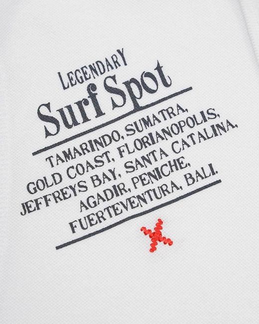 EA7 White Logo Printed Polo Shirt for men