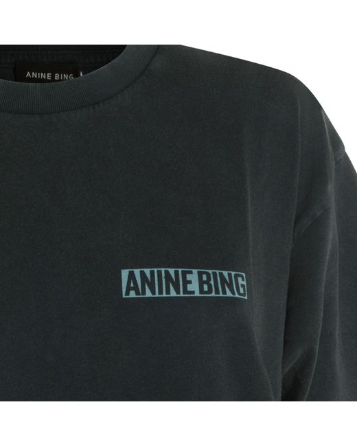 Anine Bing Green Malibu Beach Graphic T-Shirt for men