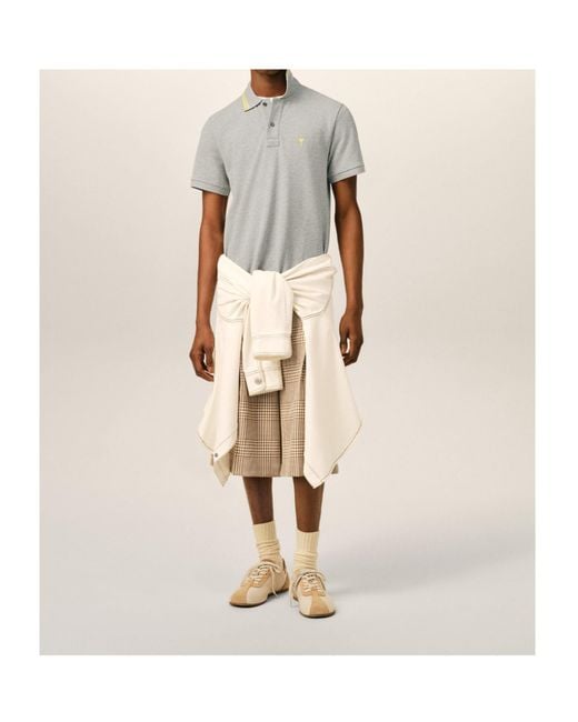 AMI Gray Ami Short Sleeved Polo Shirt for men
